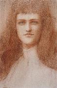 Fernand Khnopff Head of a Young Englishwoman France oil painting artist